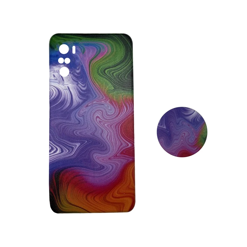 کاور مدل سیلیکونی مناسب برای گوشی موبایل شیائومی Redmi poco F3 به همراه پاپ سوکت