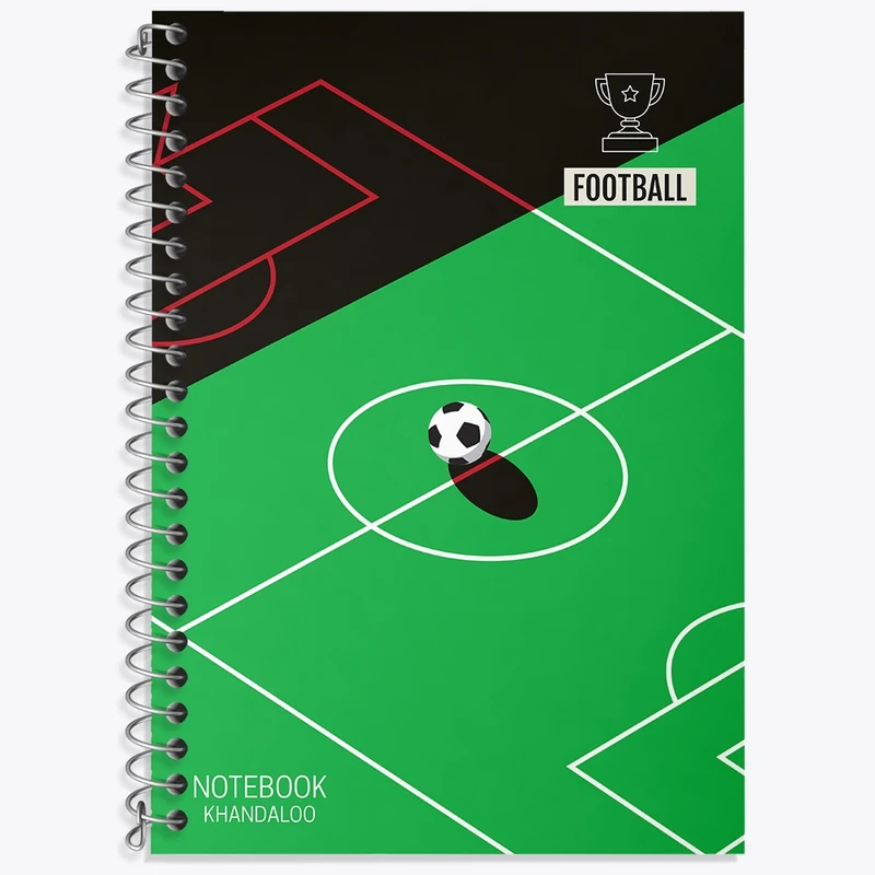 دفتر زبان 50 برگ خندالو مدل دو خط طرح فوتبال کد N1061