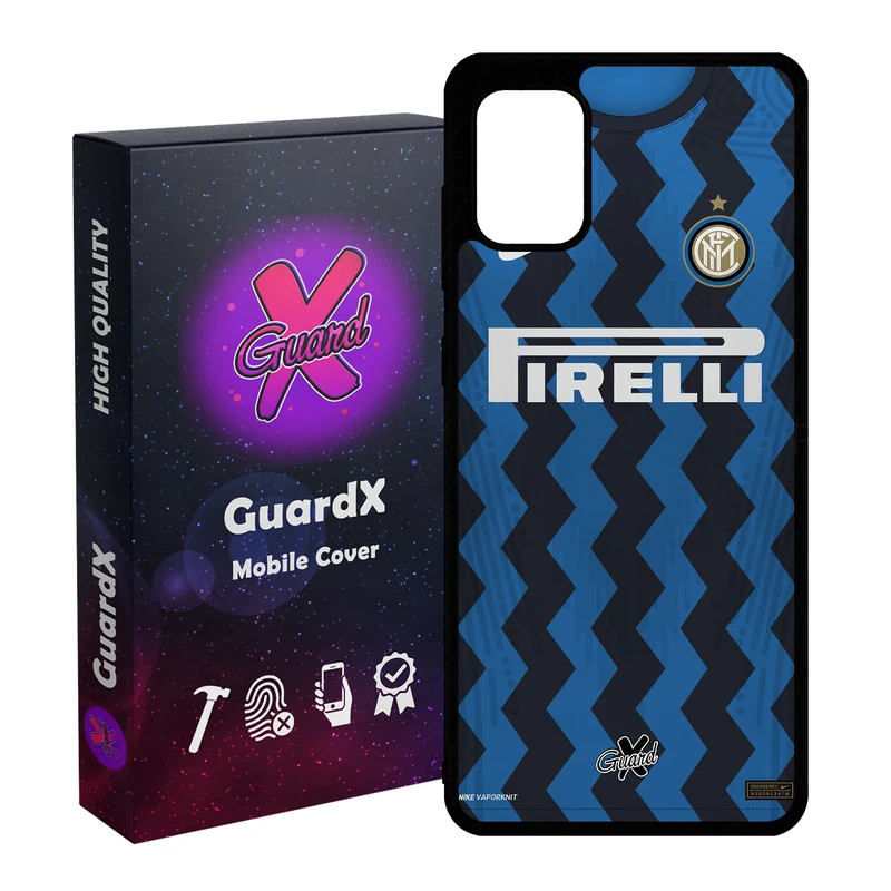 کاور گارد ایکس طرح اینتر میلان مدل Glass10236 مناسب برای گوشی موبایل سامسونگ Galaxy A31