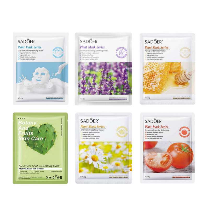 ماسک صورت سادوئر مدل 006 وزن 25 گرم مجموعه 6 عددی