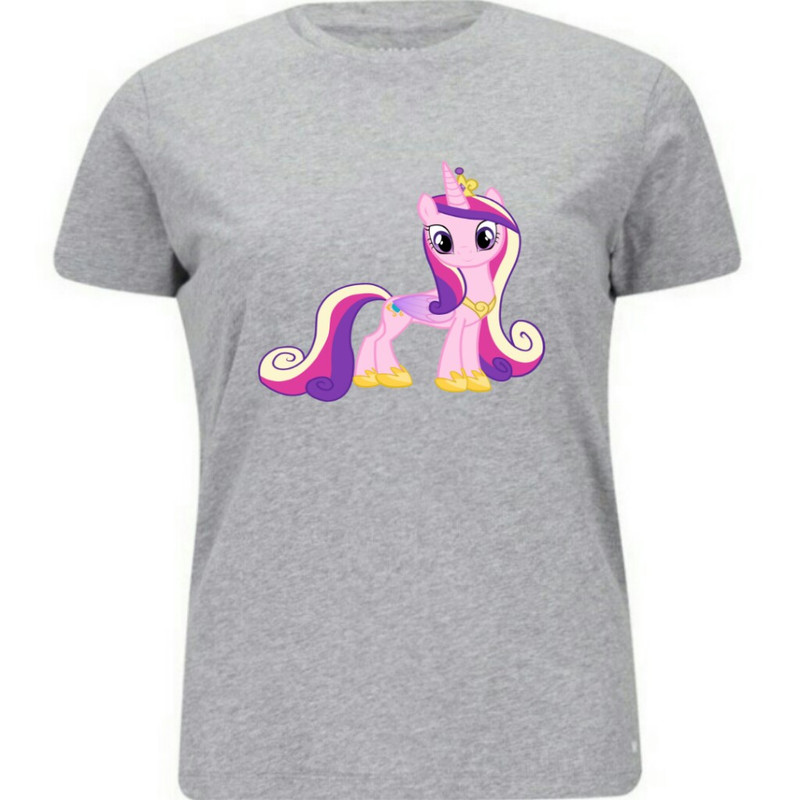 تی شرت آستین کوتاه زنانه مدل پرنسس رنگ طوسی