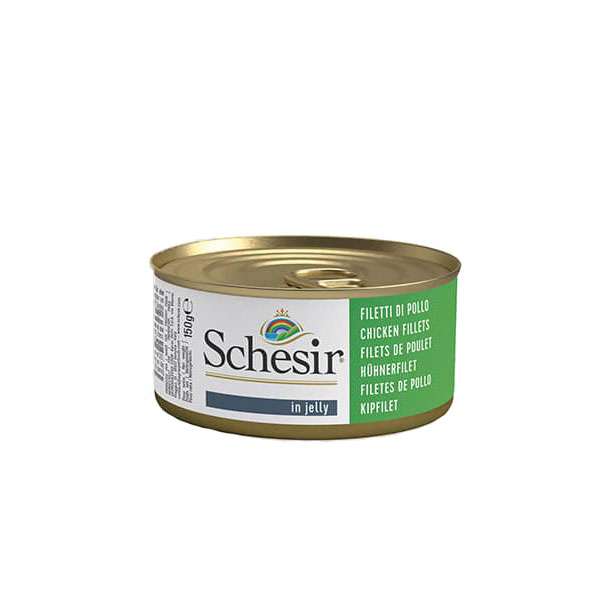 کنسرو گربه شسیر با طعم فیله مرغ  وزن 85 گرم