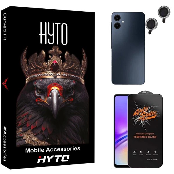 محافظ صفحه نمایش هیتو مدل Antistatic Glavers مناسب برای گوشی موبایل سامسونگ galaxy A06 به همراه محافظ لنز