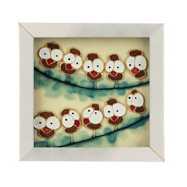 تابلو ویترای طرح پرندگان کد 6839