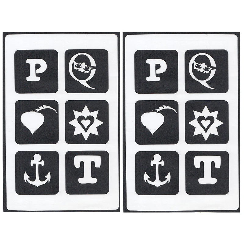 شابلون حنا برانت طرح حروف انگلیسی و عشق بسته  دو عددی