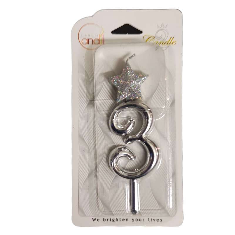 شمع تولد مدل عدد 3