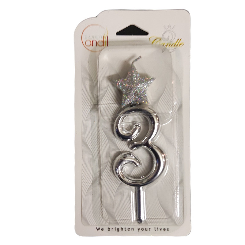 شمع تولد مدل عدد 3