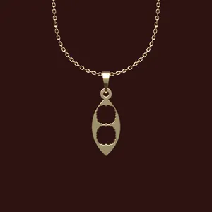 گردنبند طلا 18 عیار زنانه مدوپد مدل هندسی کد W2-1-1163