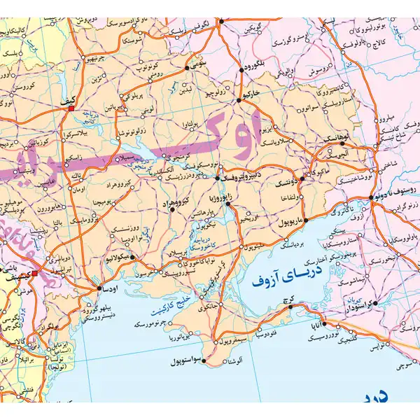 نقشه گیتاشناسی مدل سیاسی قاره اروپا کد 573