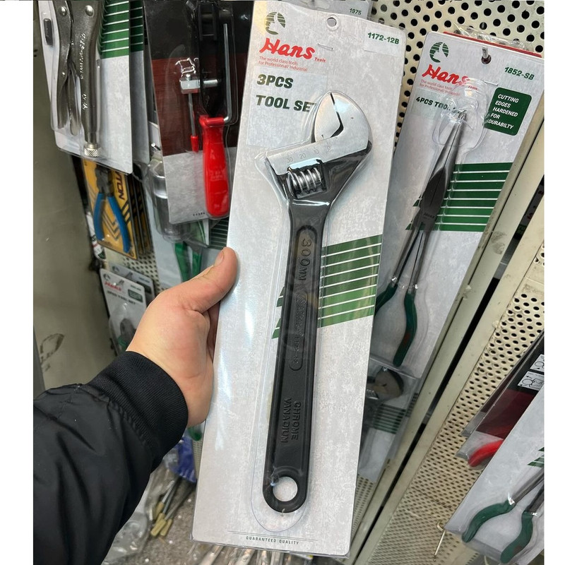 آچار فرانسه هنس مدل 1172-8B سایز10 اینچ