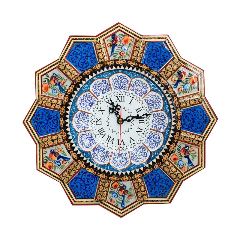 ساعت دیواری خاتم کاری مدل خورشیدی کد 36-1