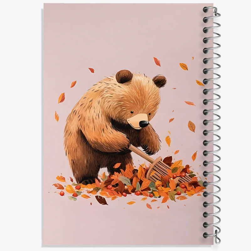 دفتر مشق 100 برگ خندالو طرح خرس بامزه کد F7303