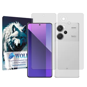 Wolf transparent Screen Protector Suitable for Redmi Note 13 Pro Plus Mobile Phone with Back Protector