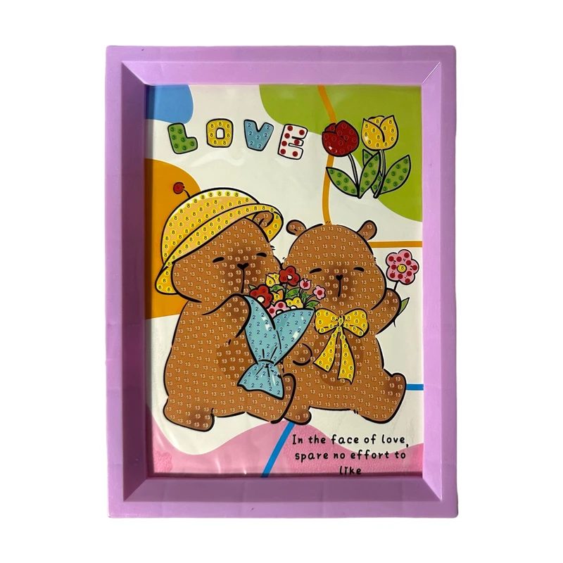 بازی آموزشی مدل ساخت تابلو نقاشی الماسی قاب دار طرح کاپی بارا