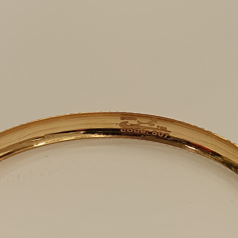 النگو طلا 18 عیار زنانه ثمری کد 507s1 النگو طلا 18 عیار زنانه ثمری کد 507s1