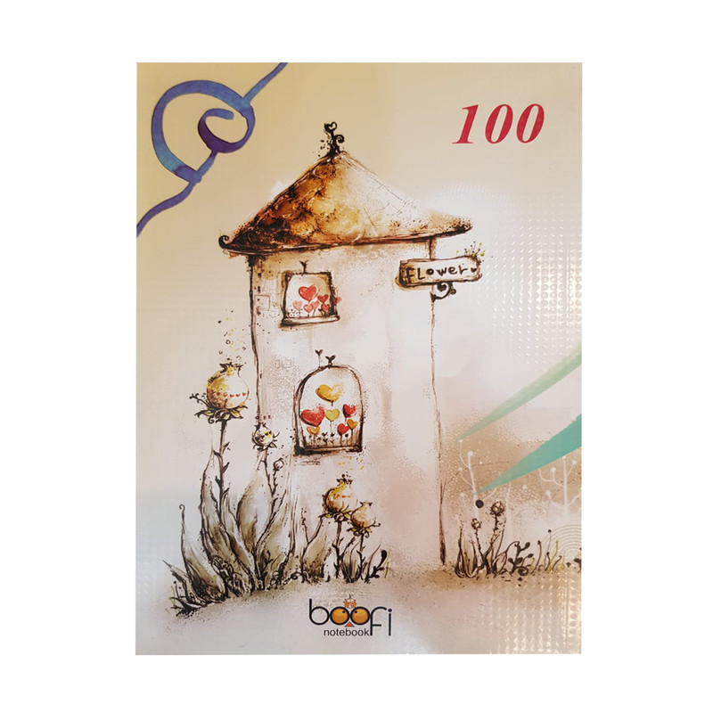 دفتر مشق 100 برگ بوفی مدل HO