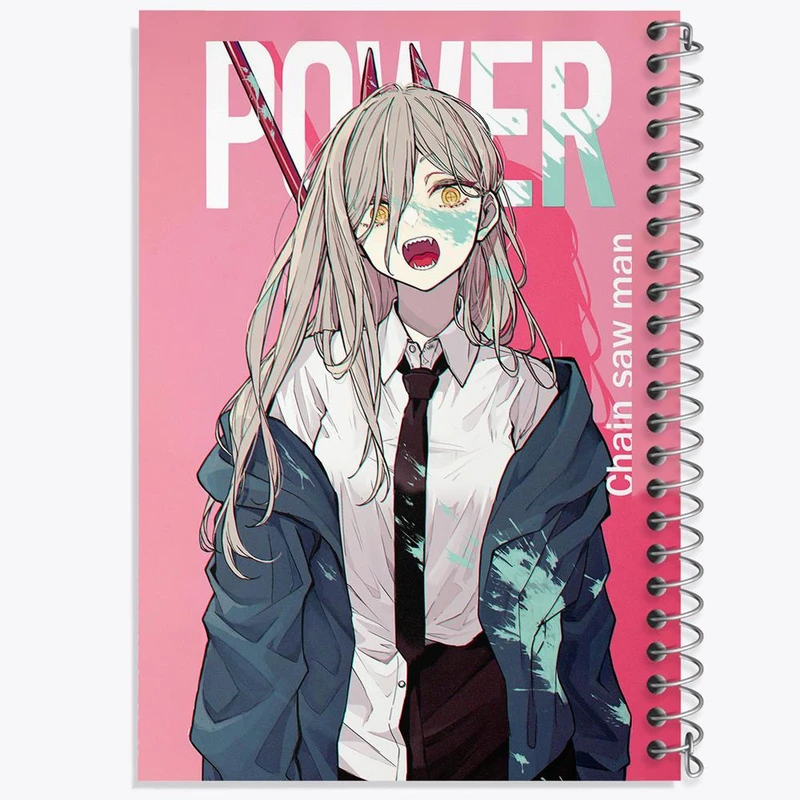 دفتر مشق 100 برگ خندالو طرح پاور انیمه مرد اره ای Chainsaw Man کد 23183