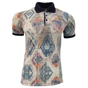 پولوشرت آستین کوتاه مردانه مدل هاوایی آستین کشی
