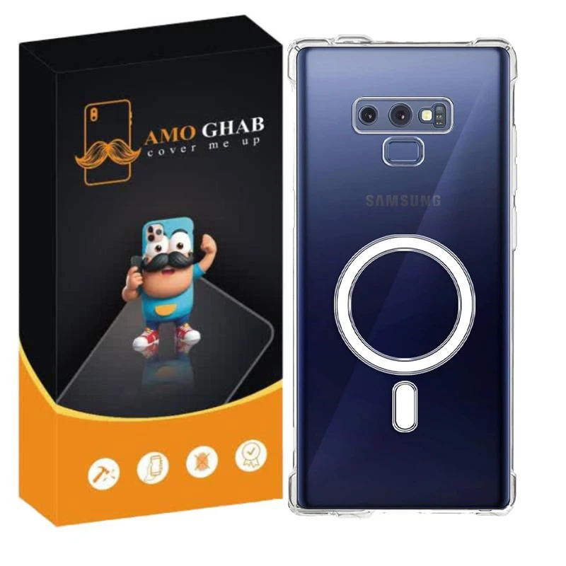کاور عمو قاب مدل مگ سیف شفاف مناسب برای گوشی موبایل سامسونگ Galaxy Note 9 