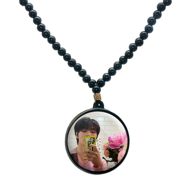 گردنبند پرمانه طرح straykids کد pmd.12315 مدل دو طرفه