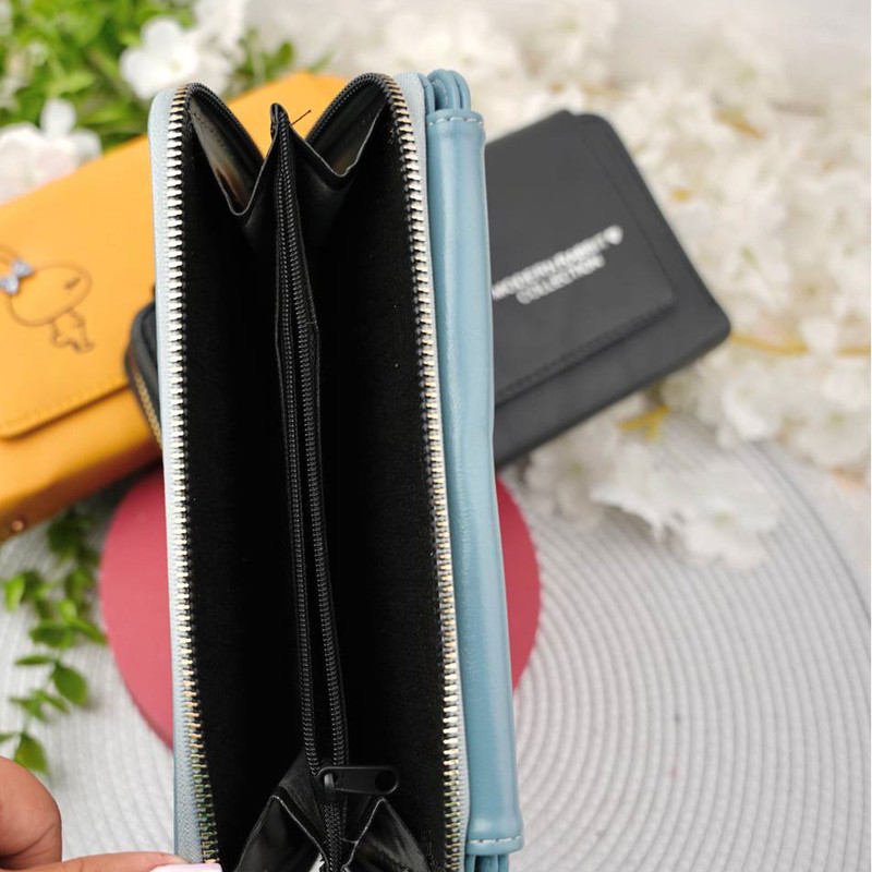 کیف پول زنانه مدل پشت زیپ دسته دار مدرن رابیت کد KZD-084