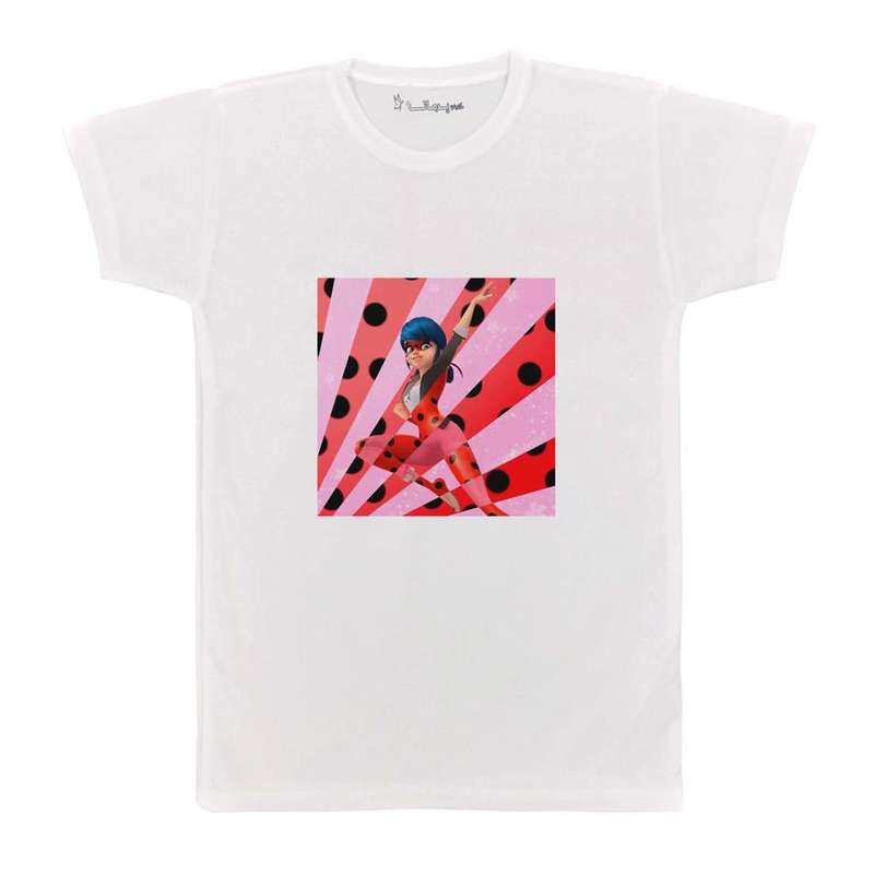 تی شرت بچگانه پرمانه طرح دختر کفشدوزکی کد pmt.5219