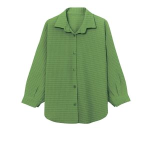 شومیز آستین بلند یقه برگردان زنانه مدل پاییز gree