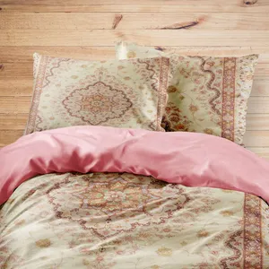 سرویس روتختی مدوپد طرح فرش قم لچک و ترنج مدل C-Ghom074 یک نفره 4 تکه