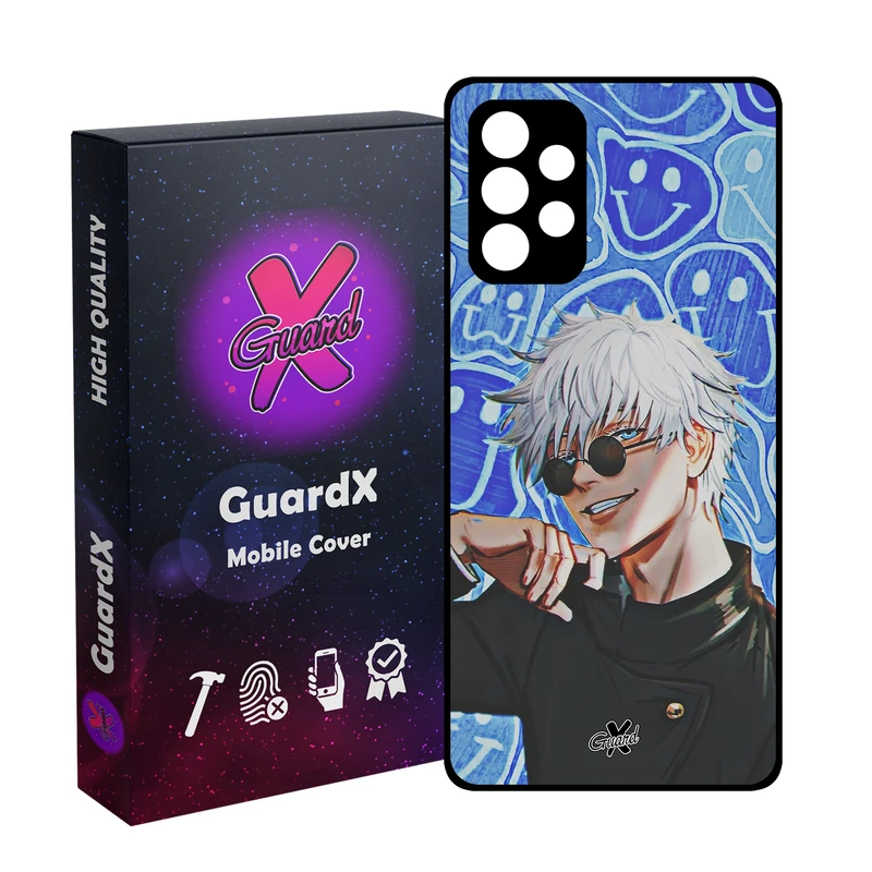 کاور گارد ایکس طرح ساتورو گوجو انیمه مدل Glass10552 مناسب برای گوشی موبایل سامسونگ Galaxy A73