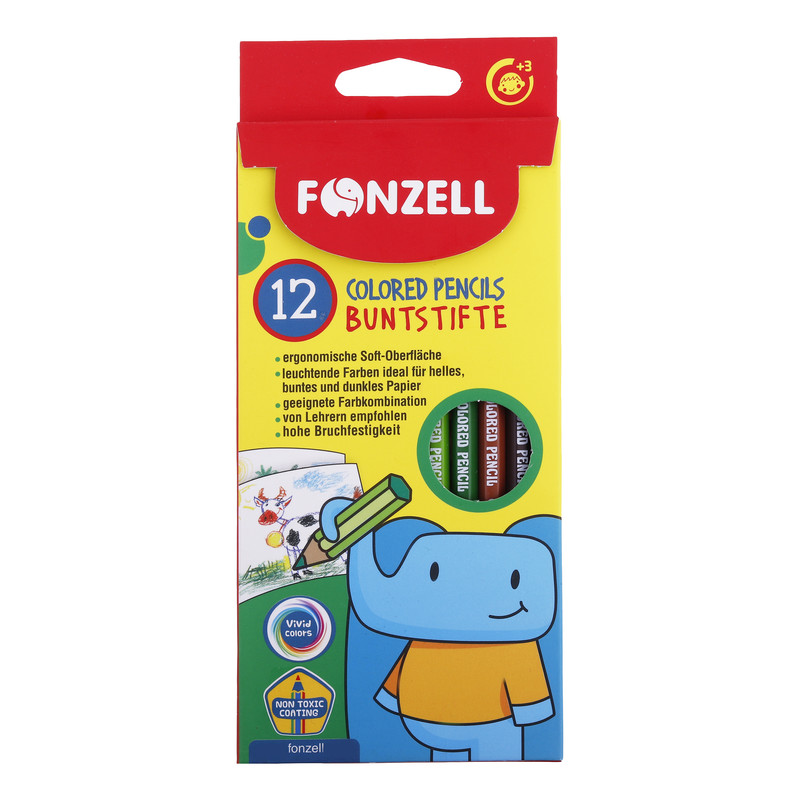 مداد رنگی 12 رنگ فونزل مدل kids