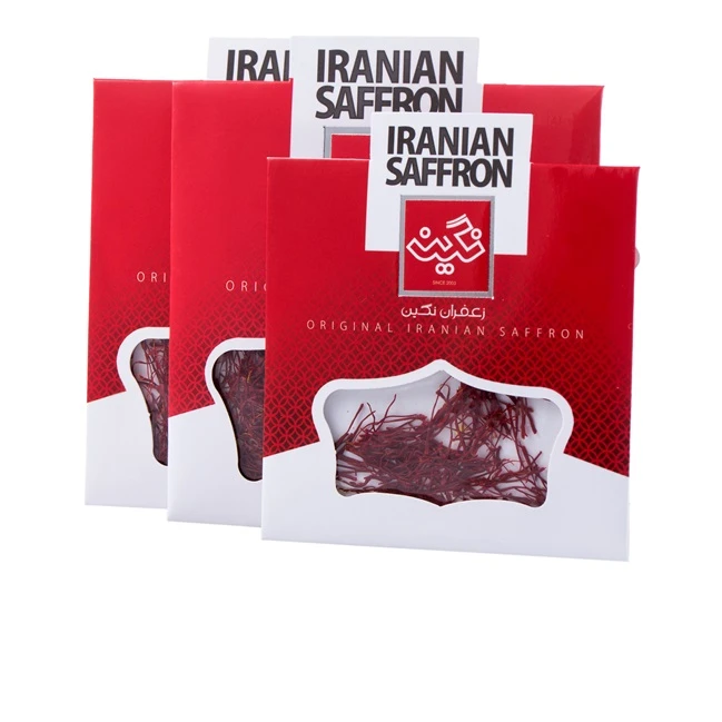 زعفران سرگل نگین - 1 گرم بسته 3 عددی