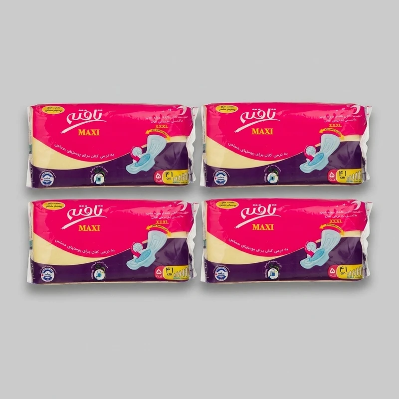 نوار بهداشتی تافته مدل maxi مجموعه 4 عددی