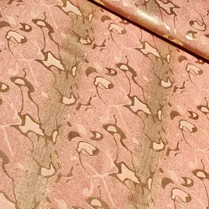 پارچه لباس عرض 1.5 متر مدل ژاکارد ابریشم رنگ آجری