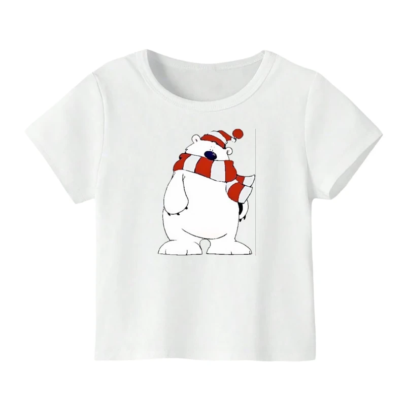 تی شرت آستین کوتاه بچگانه مدل خرس کریسمس کد 7