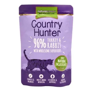 پوچ گربه نیچرز منو مدل turkey and rabbit وزن 85 گرم