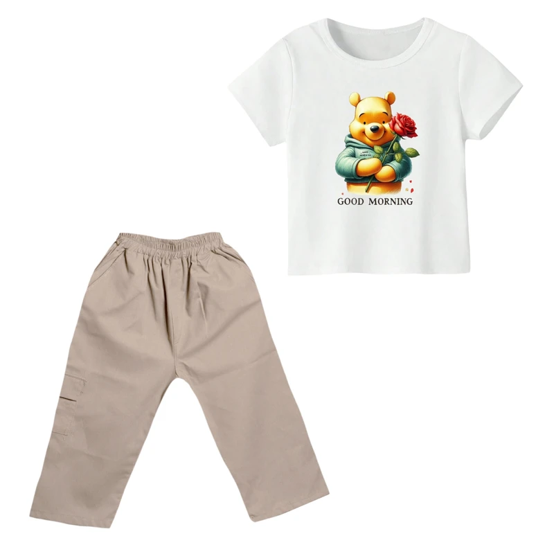 ست تی شرت و شلوارک پسرانه مدل پو کد ۳۰