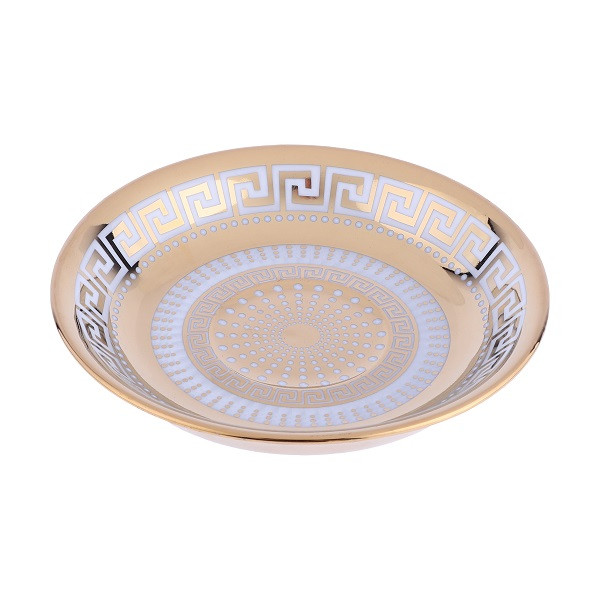 نعلبکی چینی گلد کد ۱۸ بسته ۶ عددی