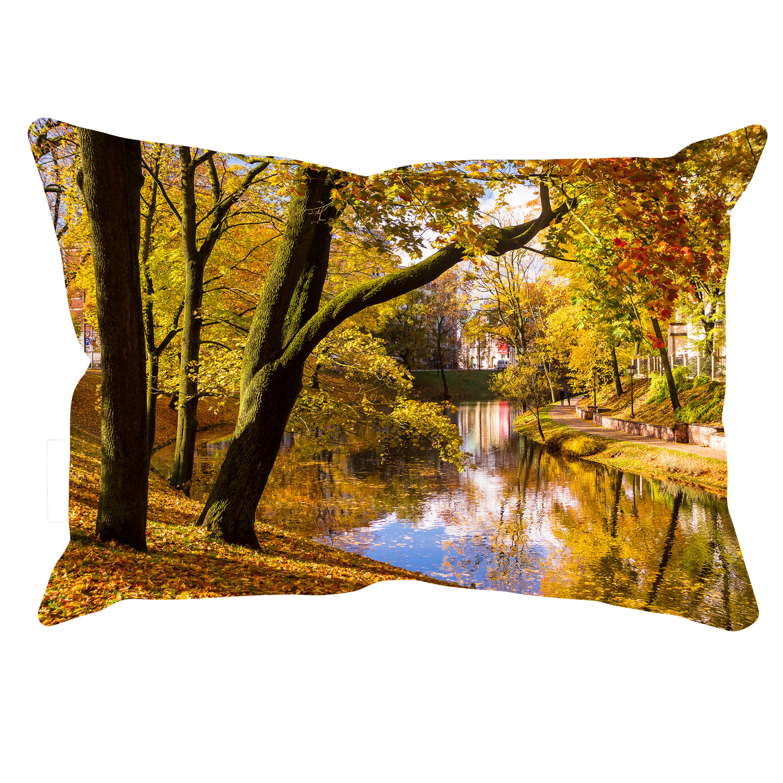 رو بالشی مدل منظره دورو طرح دار کد 90128