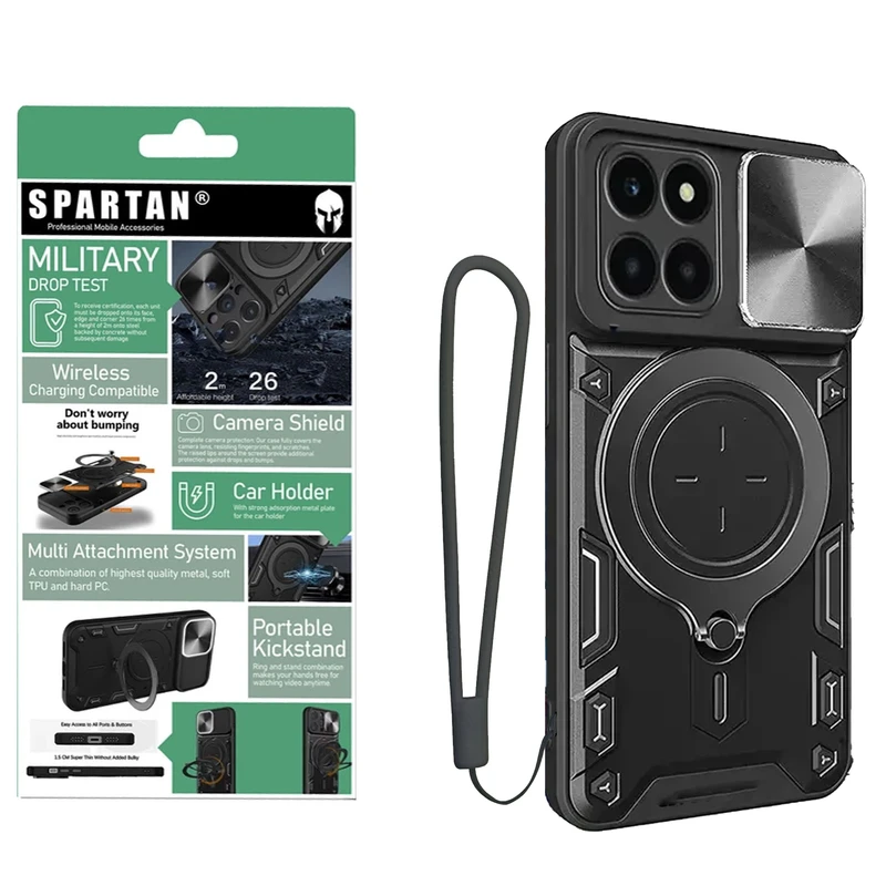 کاور اسپارتان مدل Magnet Ring Strap مناسب برای گوشی موبایل آنر X6b به همراه بند