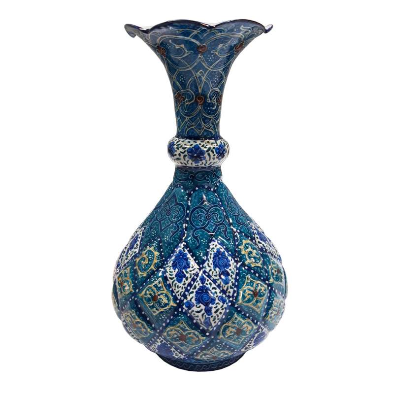 گلدان میناکاری طرح شلغمی مدل 20091-3