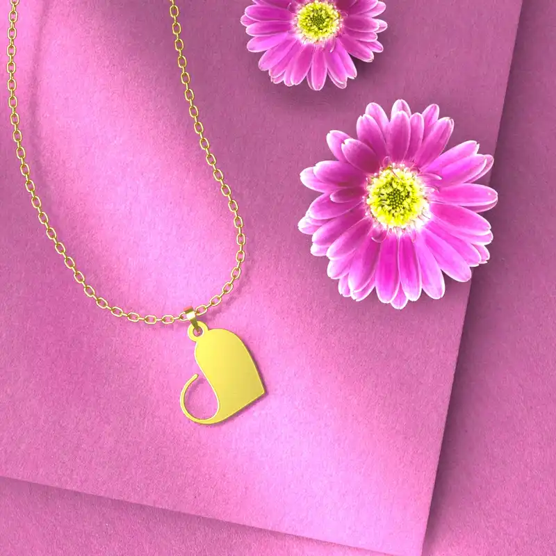 گردنبند طلا 18 عیار زنانه مدوپد مدل  طرح قلب کد E1232