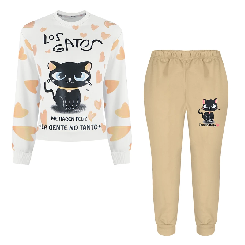 ست سویشرت و شلوار دخترانه تنی نو مدل 10035