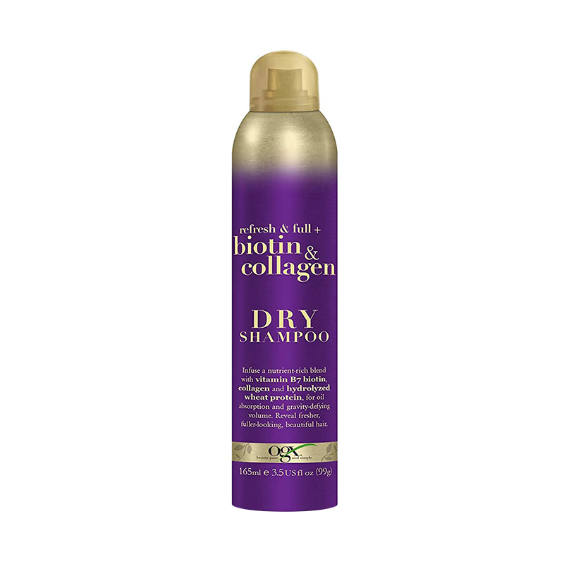 اسپری شامپو خشک او جی ایکس مدل Biotin & Collagen Dry Shampoo حجم 165 میلی لیتر