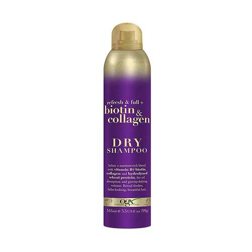 اسپری شامپو خشک او جی ایکس مدل Biotin & Collagen Dry Shampoo حجم 165 میلی لیتر
