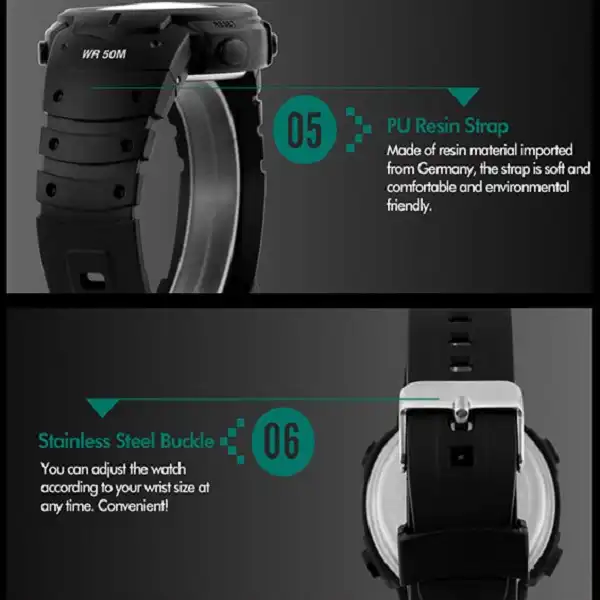 ساعت مچی دیجیتال اسکمی مدل قطب نما دار کد SKM-1231BK