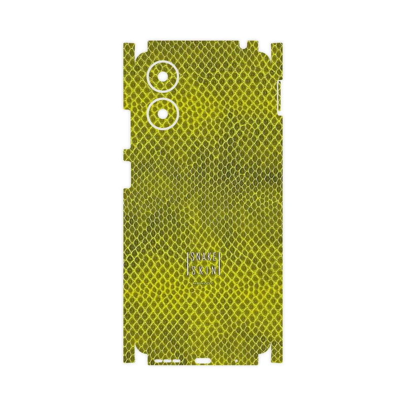 برچسب پوششی ماهوت مدل Yellow Snake Skin-FullSkin مناسب برای گوشی موبایل موتورولا Moto G04