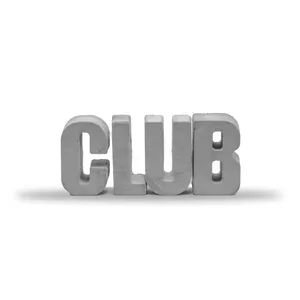 مجسمه طرح حروف بتنی مدل CLUB مجموعه 4 عددی