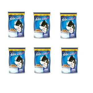 پوچ گربه جونیور مدل chicken وزن 100 گرم مجموعه 6 عددی
