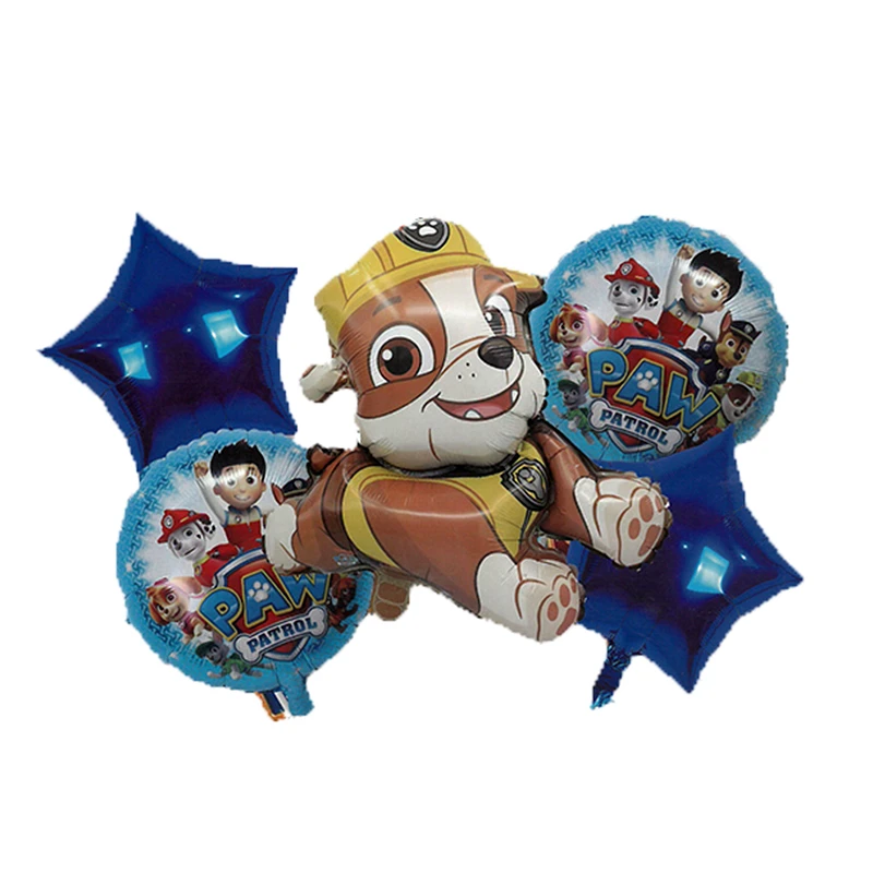 بادکنک فویلی مدل سگ های نگهبان طرح رابل مجموعه 5 عددی 