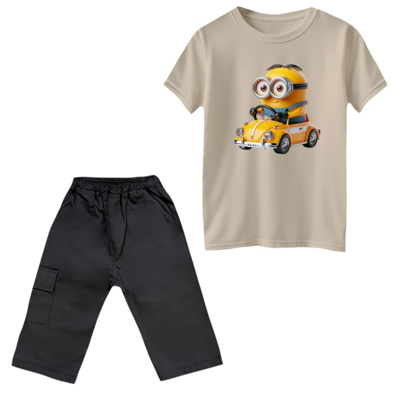 ست تی‌شرت و شلوارک پسرانه مدل مینیون کد 12